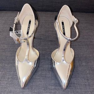Silver high heels